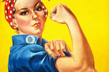 A poster of rosie the riveter.