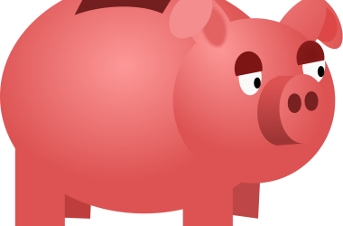 An ambivalent piggy bank considers whether to be a better saver.